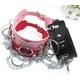 thumbnail image 3 of Gargantilla ajustable Punk4 Joker con cadena multicapa de cuero sintético para chica, joyería para fiestas y festivales (negro y plateado), 3 of 7