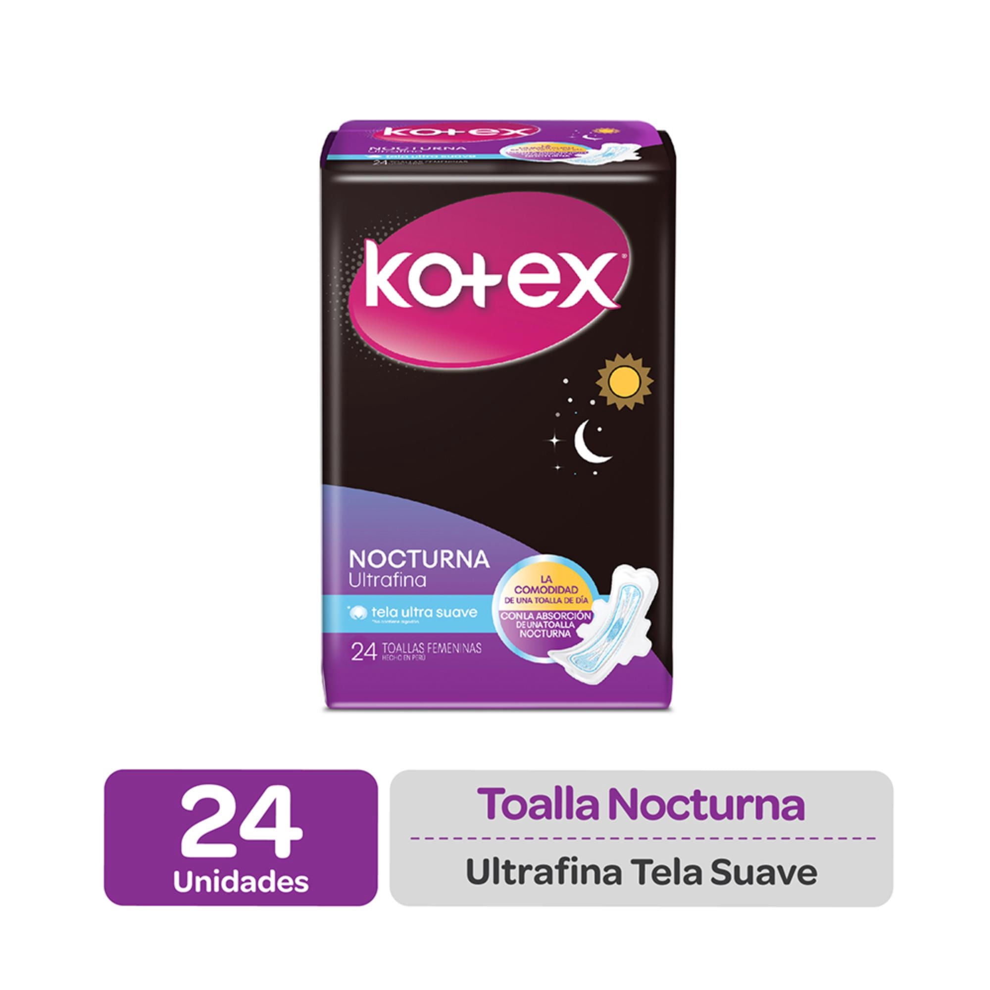 Kotex - Toalla Nocturna Ultra Fina 24Un