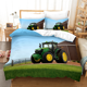 thumbnail image 1 of Tractor Bedding Set Bedspread Single Twin Full Queen King Size Sports Bed Set Aldult Bedroom Duvetcover funda nórdica bedsheetBed Sheets, 1 of 5