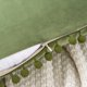 thumbnail image 5 of REGALWOVEN Paquete de 2 Fundas de Cojín de Terciopelo con Pompones Fundas de Almohada Decorativas con Flecos Verde 12" x 20", 5 of 6