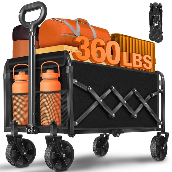 Carro plegable TATAANTY de 163 kg, colapsible con ruedas