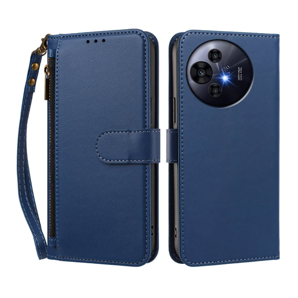 Funda Tipo Billetera para TCL 50 Pro NxtPaper con Soporte y Bolsillo con Cierre Azul profundo