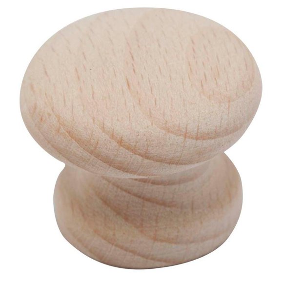 Pomo para muebles Waddell, redondo, sin acabado, 3,2 cm, paquete de 2