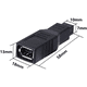 thumbnail image 3 of Convertidor adaptador de transferencia de datos FireWire IEEE 1394 Tipo A 400 de 6 pines hembra a 1394 Tipo B 800 de 9 pines macho, 3 of 8