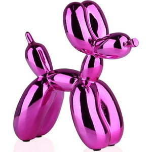 Veat00L - Figura Decorativa De Perro Globo Decoración Del Hogar, 10*10*4Cm Estatua De Perro Con Globo Galvanizado Brillante, Figura De Animal De Globopequeño, Escultura Artística, Decoración Moderna