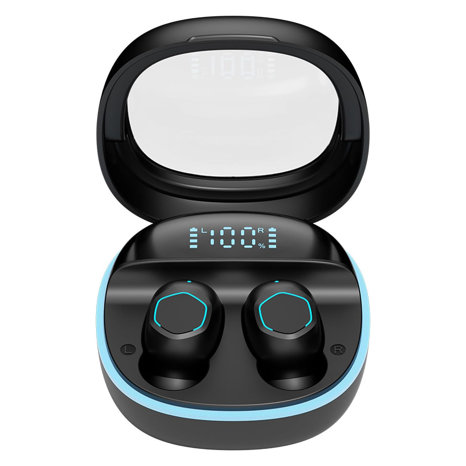 Aaronmei Micro Invisible Bluetooth 5.3 Negro