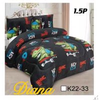 Aladdins Shop - Cobertor De Invierno De Plush Y Chiporro 1,5 Plaza Negro Dino Skate (D)