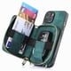 thumbnail image 2 of Funda Tipo Cartera con Correa Cruzada para iPhone 14 Protección Contra Golpes Verde, 2 of 6
