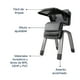 thumbnail image 4 of Silla de Comer Zaaz Pewter, 4 of 7
