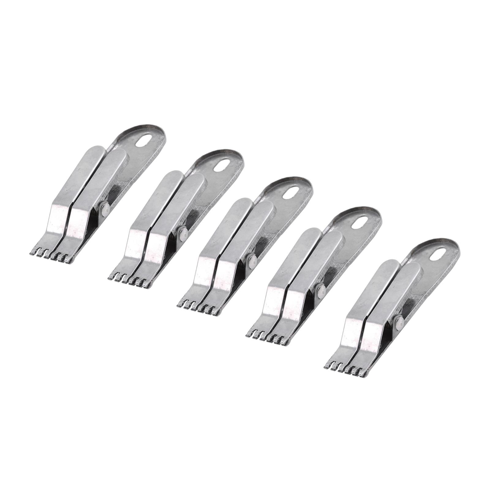 Ioensy - 5X Pesca Lombriz Gusanos Vivos Clip Herramientas De Pesca De Acero Inoxidable