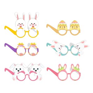 Bothyi - 6 Piezas Marco De Gafas De Pascua Orejas De Conejo De Pascua Huevos Anteojos Foto Prop Estilo A