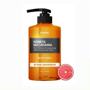 Kundal - Gel De Ducha Coreano Hidratante Con Miel Y Macadamia, 500Ml - (Pink Grapefruit)