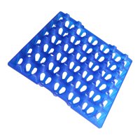 Ioensy - Contenedor De Huevos De Granja Transporte De Larga Distancia Porta Huevos De Plástico Transpirable Azul