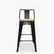 thumbnail image 1 of Taburete Medio 66 Tolix Asiento madera c/ resp Negro, 1 of 4