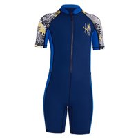 Magideal - Traje De Baño De Neopreno Para Buceo, Surf, Natación, Deportes Acuáticos, Niños Y Niñas. Azul Y L