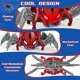 thumbnail image 5 of Robot araña de control remoto Agard 2.4 GHz, rojo y gris realista, 5 of 7