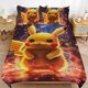 thumbnail image 1 of Pi-ka-chu Bed Duvet Cover Microfiber Bedding Sets 3D Printed Lightweight 3 Piece Comforter Sets for Kids Boys Girls, 1 of 5