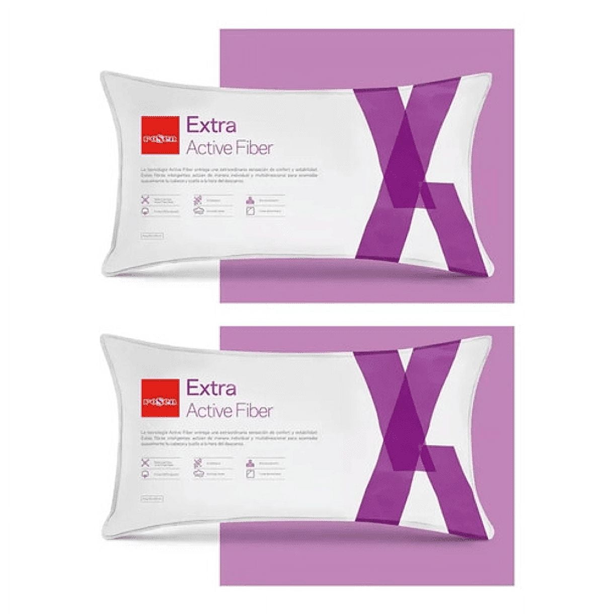 Pack 2 Almohadas Rosen Extra Active Fiber 50 X 90 Americana
