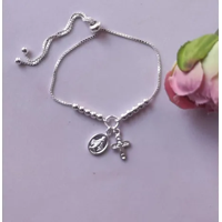Genérico - Pulsera Plata Denario Ajustable Religioso