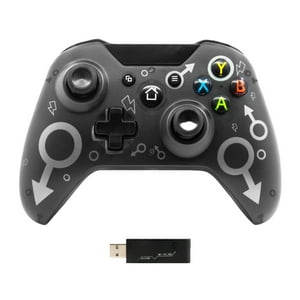 Genérico - Mando Inalámbrico Compatible Con Xbox 360 Y Consola Slim - Joystick De 2,4 Ghz, Doble Vibración, Diseño Ergonómico Para Pc Windows Xp/7/8/10-Negro