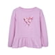 thumbnail image 1 of Polera Niña Manga Larga con Vuelo y Lentejuelas Rosada, 1 of 3