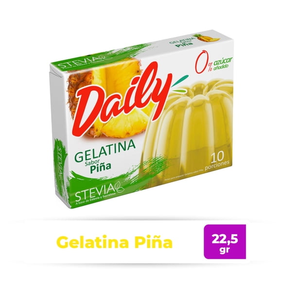 Gelatina Diet Sabor Piña Caja, 22 g