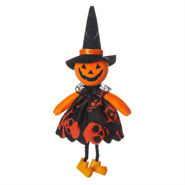 1pc, Cartoon Pumpkin Witch Pendant - Perfect for Halloween Parties and Decorations