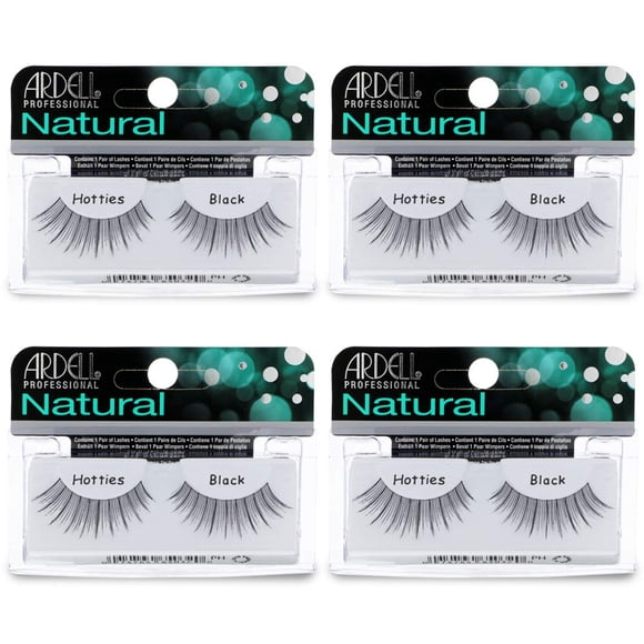 Pestañas postizas Ardell Natural Lashes Hotties negro (paquete de 4)