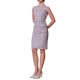 thumbnail image 4 of INSPIRE CHIC Vestido sin mangas de tweed para mujer Cuello barco Vestidos de oficina ajustados S Púrpura Rosa, 4 of 5