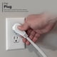 thumbnail image 4 of Cable de extensión GE de 3 salidas, 3 pies, toma de corriente con enchufe plano, color blanco, 4 of 6
