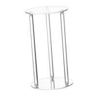 Magideal - Soporte Para Flores De Acrílico Transparente, Soporte Para Florero, Soporte Elegante Y Moderno Para Flores, Soporte Decorativo Transparente Con Pedest 25X25X40Cm