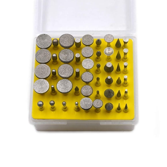Juego de rebabas pulidoras Oudtinx, 50 unidades, con revestimiento de diamante para Dremel