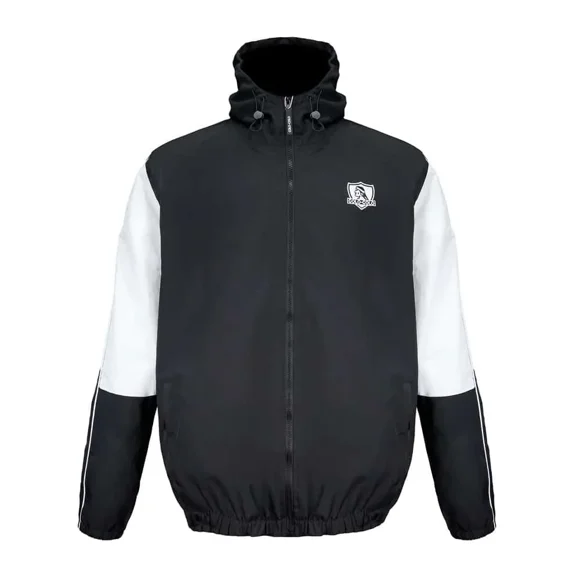 Cortaviento Colo Colo Urbano Bi Color Negro Blanco