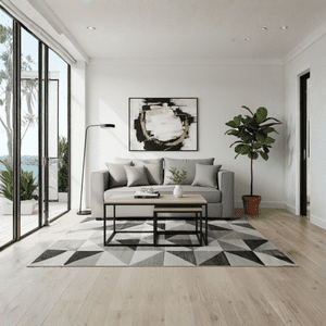 Construmuebles - Sofa 2 Cuerpos Aurelia Tela Gris