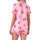 thumbnail image 3 of INSPIRE CHIC Conjuntos de Pijama para Mujer de Mangas Cortas con Lindo Estampado de Lazo, Suaves y Cómodos, Camisas con Botones y Pantalones Cortos 2 Piezas L Rosa Brillante, 3 of 5