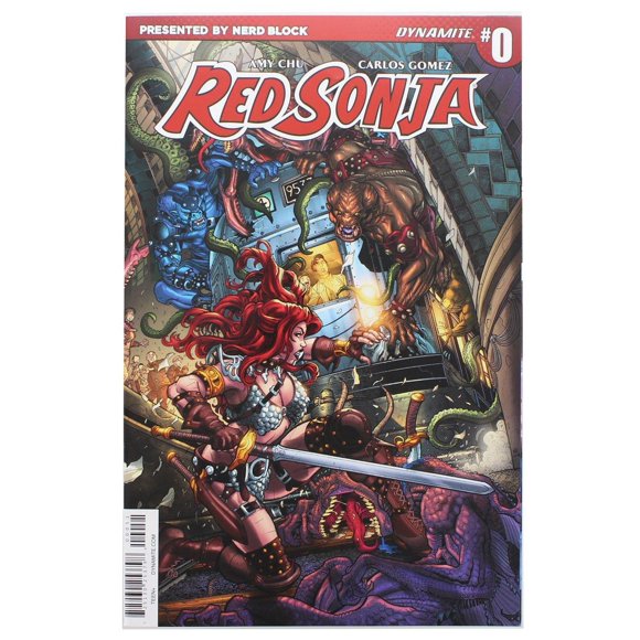 Portada exclusiva de Comic Red Sonja #0 Nerd Block
