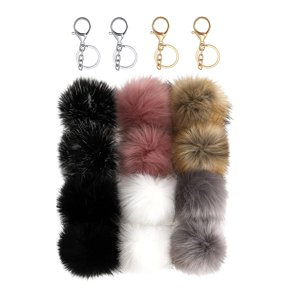 Bothyi - 10 Unids/Lote Diy Pompón De Piel Sintética De Y Conejo Bola De Pompones De Piel Para Bolsos C