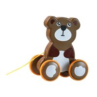 Magideal - Juguete Para Empujar Y Tirar De Animales, Juguete Para Tirar, Juguete Educativo, Juguete Divertido Para Bebé, Juguete Para Caminar Para Niños Pequeños Oso