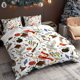 thumbnail image 1 of Magical Academy Elements - Owl Flying Broom and Wand Design Innovative Cartoon Style for Single/Double Bed 1 Du, 1 of 1