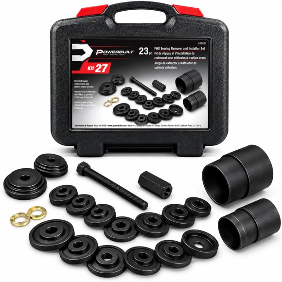 Kit de Cojinetes Powerbuilt 648741 de 23 piezas para extracción e instalación en tracción delantera