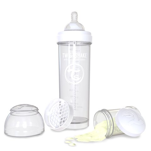 Twistshake - Mamadera Anti-Cólico 330Ml Blanco