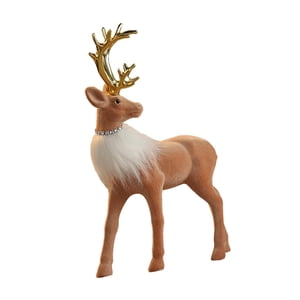 Magideal - Estatua De Reno De Navidad, Escultura De Ciervo Simulada, Decoración Navideña Decorativa Realista, Estatuilla De Alce De Navidad Para Escritorio De Ba 195 Cm X 29 Cm