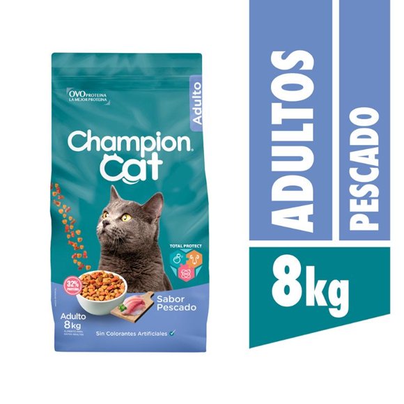 Alimento Seco Gato Adulto Sabor Pescado Bolsa, 8 Kg