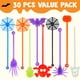 thumbnail image 2 of Joyin, 60 unidades, juguetes adhesivos para Halloween, varios diseños espeluznantes, 2 of 8