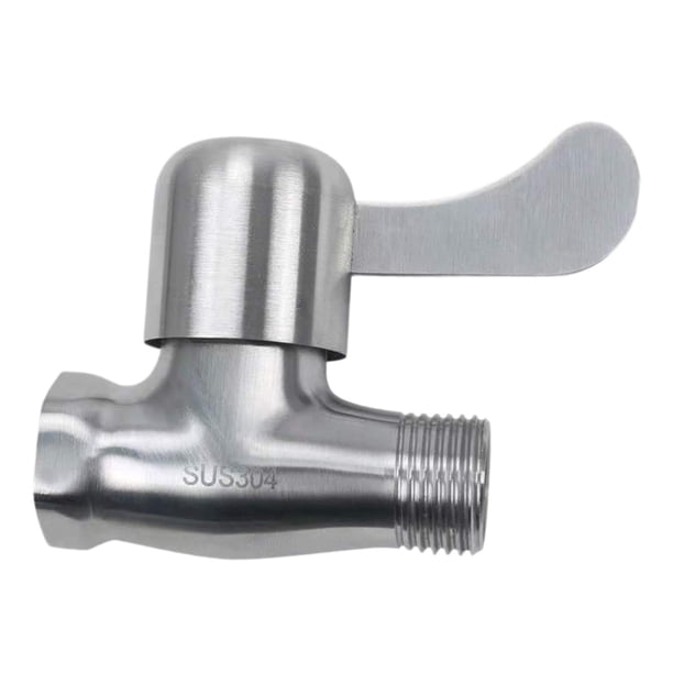 Válvula de Cierre de Rosca Dn15, Válvula de ángulo para Electrodomésticos de Plomería, Válvula Recta para Calentador de Agua, Baño, Cocina Y Balcón acero inoxidable