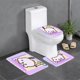 thumbnail image 1 of Pochacco Juego de 3 alfombras de baño de coral fleece: tapete de baño + alfombra de inodoro en forma de U + funda de tapa de inodoro en forma de O, 1 of 6