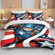 thumbnail image 1 of x305 Bed SheetsCaptain America Comforter Set Soft Polyester Bedding ed Luxury Bed Comforter Set Bedroom Set Gift 3-Piece Bedding Set (1 Duvet Cover + 2 Pillow Shams) nj305, 1 of 5