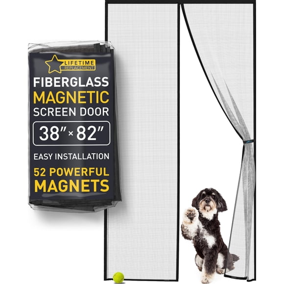 Mosquitera para puerta Flux Phenom 97 x 208 cm de fibra de vidrio magnética