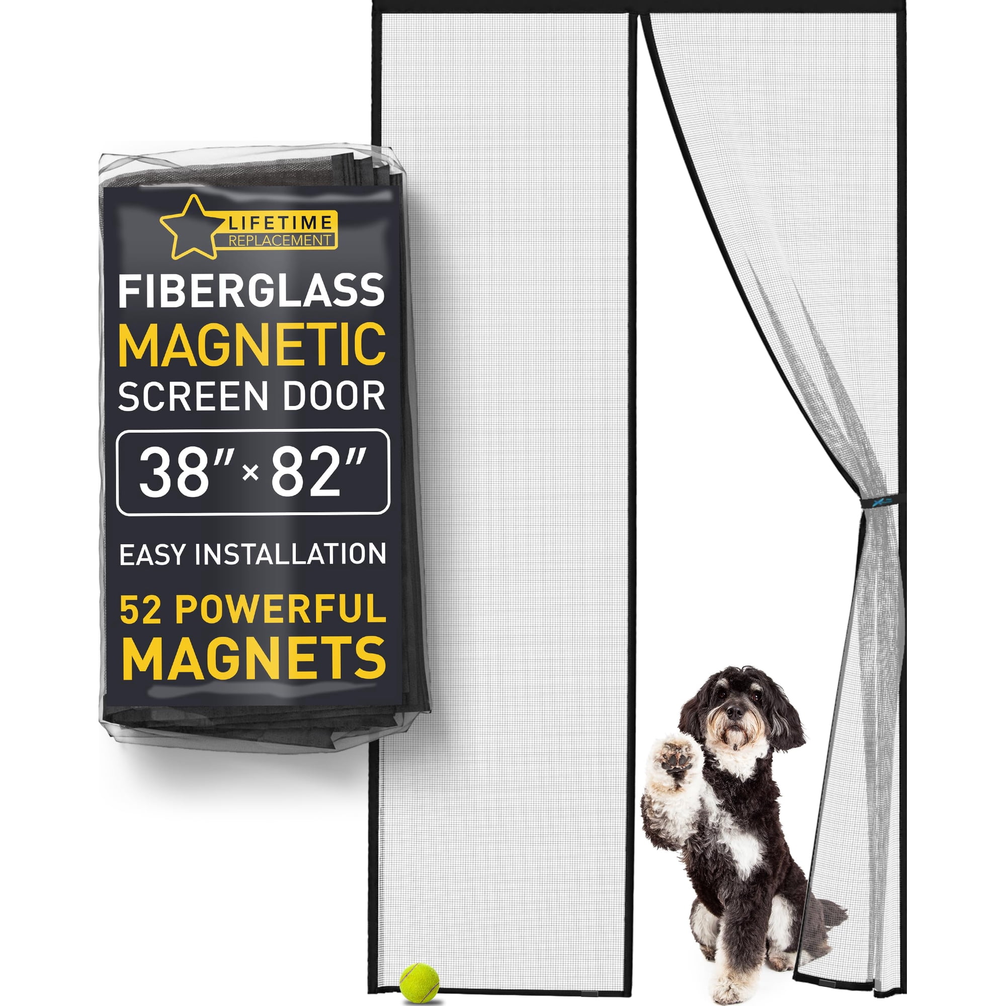 Mosquitera Para Puerta Flux Phenom 97 X 208 Cm De Fibra De Vidrio Magnética