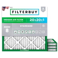 Filtro De Aire Filterbuy 50X50X2 Cm Merv 8 Plisado Paquete De 4